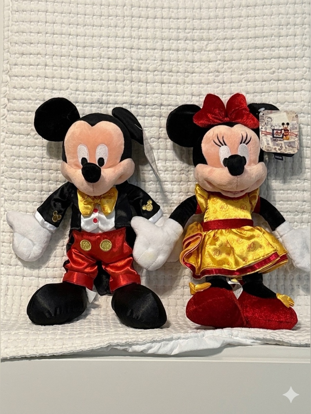 Disney Mickey & Minnie Plush Set 40th Anniversary Collectible